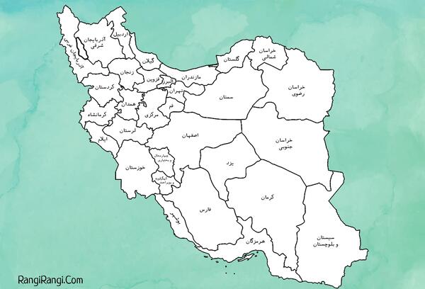عکس نقاشی ساده نقشه ایران