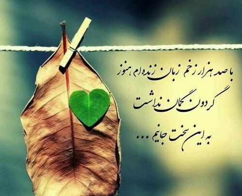 عکس نوشته شعر شهریار برای پروفایل