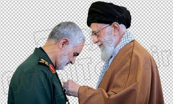 عکس رهبر سردار سلیمانی