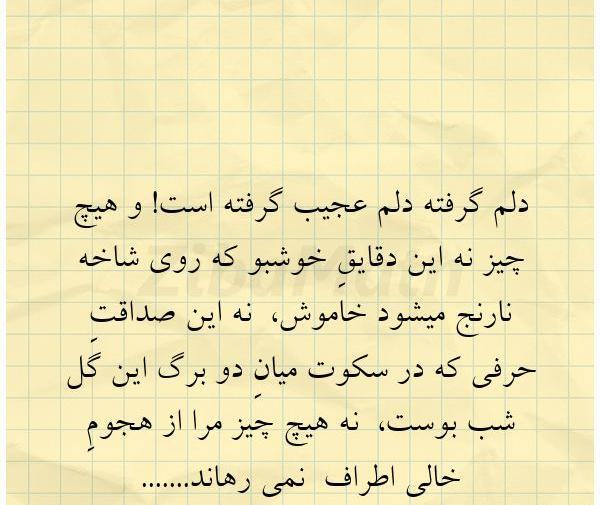 عکس نوشته دلم گرفته است یا دلگیرم