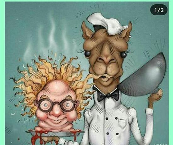 عکس مستر تیستر با سر شتر