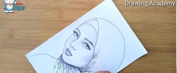 عکس ایده نقاشی حجاب