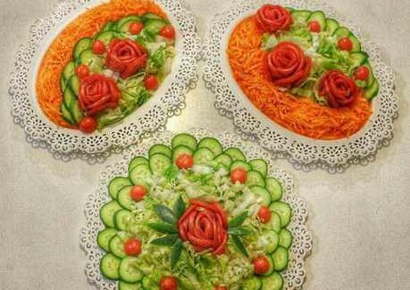عکس های تزیین سالاد کاهو ساده