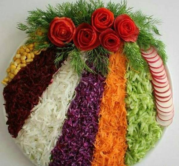عکس های تزیین سالاد کاهو ساده