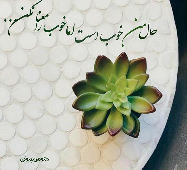 عکس نوشته حال من خوب است اما تو باور نکن