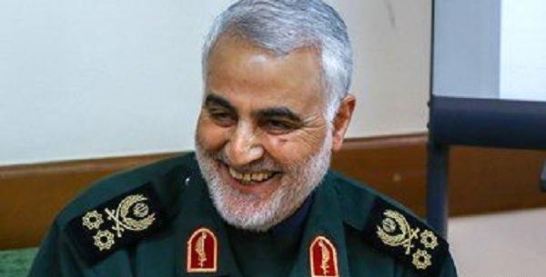 عکس نقاشی ساده از حاج قاسم سلیمانی