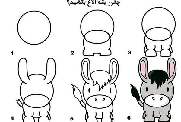 عکس نقاشی ساده دخترانه مرحله به مرحله
