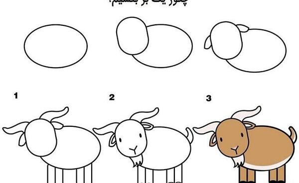 عکس نقاشی ساده دخترانه مرحله به مرحله