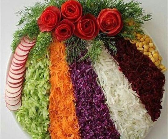عکس های تزیین سالاد کاهو