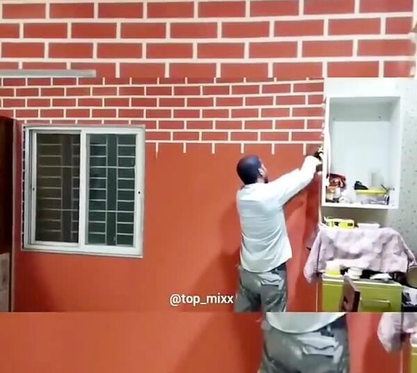 عکس ایده نقاشی آجر به آجر