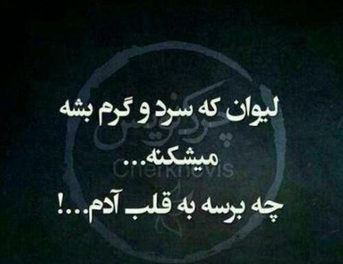 عکس نوشته قلب سرد