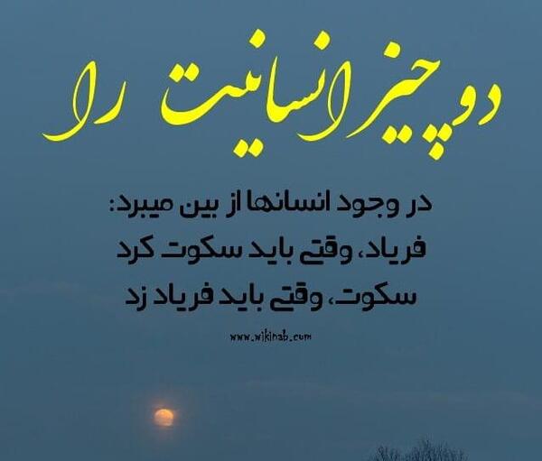 عکس نوشته باید سکوت کرد