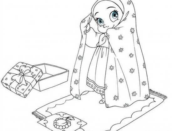 عکس نقاشی دخترانه نماز خواندن