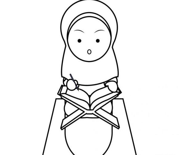 عکس نقاشی دخترانه نماز خواندن