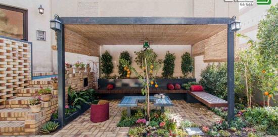 عکس حیاط ویلای