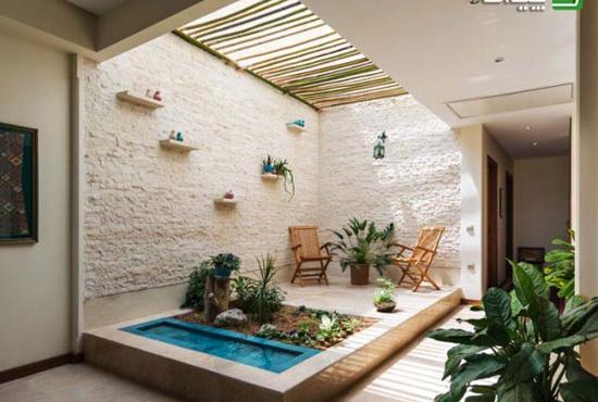عکس حیاط ویلای