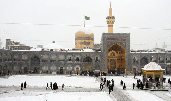 عکسهای برفی حرم امام رضا