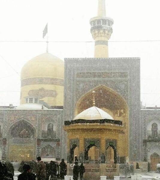 عکسهای برفی حرم امام رضا