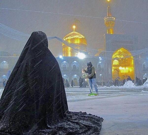عکسهای برفی حرم امام رضا