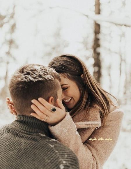 عکس عاشقانه برفی بدون متن