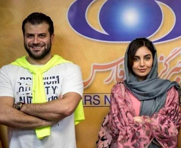 عکس روزبه حصاری در کنار مهشید جوادی