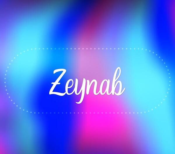 عکس نوشته انگلیسی زینب