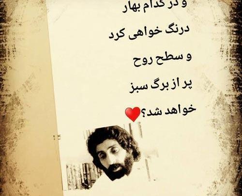 عکس نوشته شعر از سهراب سپهری