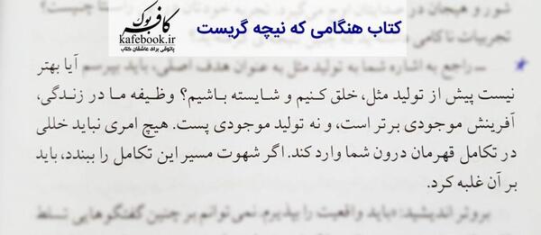 عکس نوشته کتاب وقتی نیچه گریست