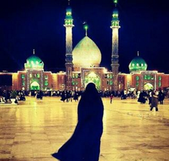 عکس نوشته دختر چادری در کربلا