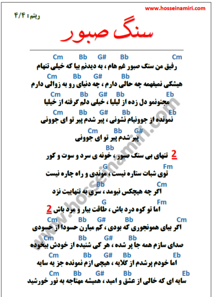 عکس نوشته سنگ صبور غم ها
