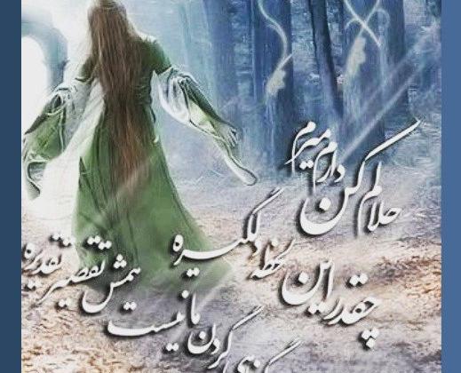 عکس نوشته دارم میرم حلالم کنید