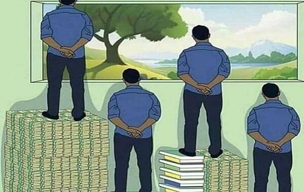 عکس نوشته علم بهتر است یا ثروت