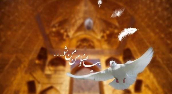 عکس نوشته امام رضا دارم میام