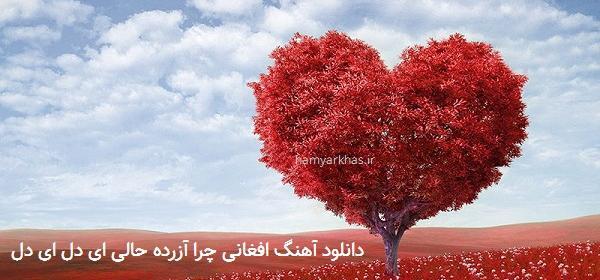 عکس نوشته چرا آزرده حالی ای دل ای دل