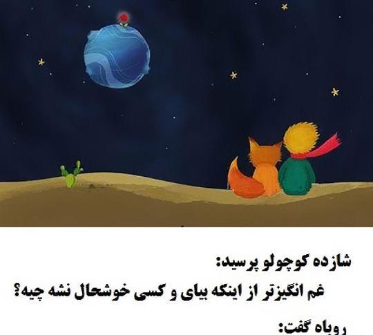 عکس نوشته فلسفی شازده کوچولو