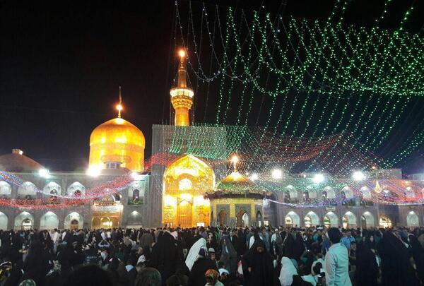 عکس نوشته شب قدر در حرم امام رضا