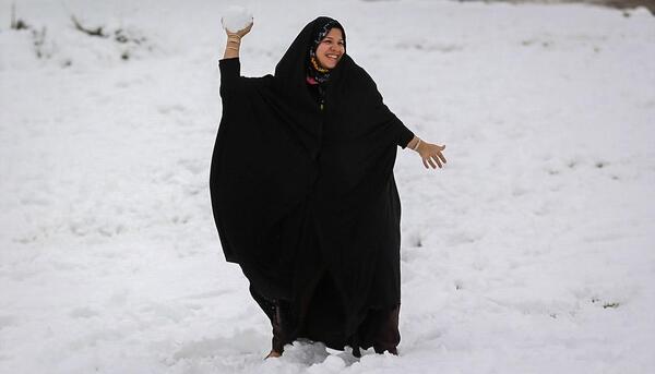 عکس برفی چادری