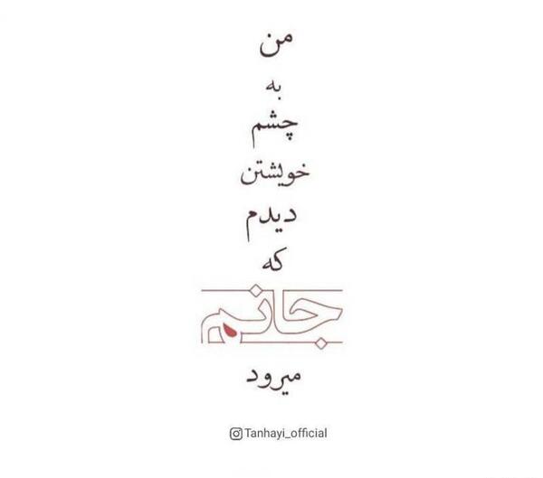 عکس نوشته من به چشم خویشتن دیدم که جانم میرود