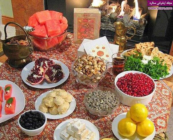 عکس سفره شب یلدا ساده و شیک