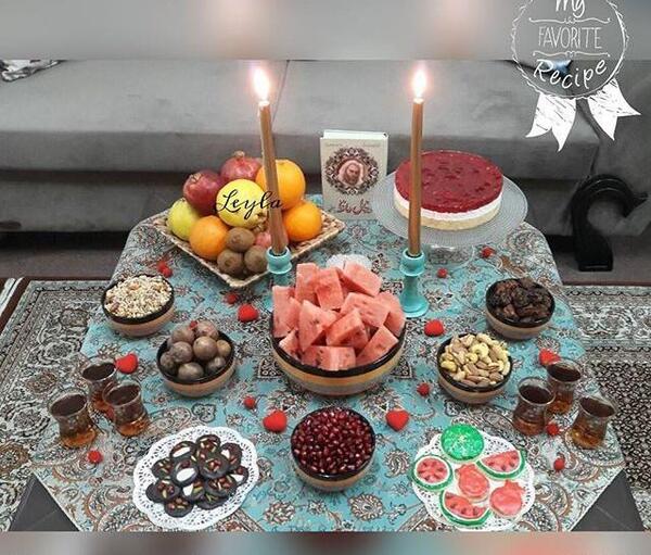 عکس سفره شب یلدا ساده و شیک
