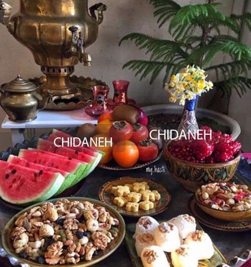 عکس سفره شب یلدا ساده و شیک