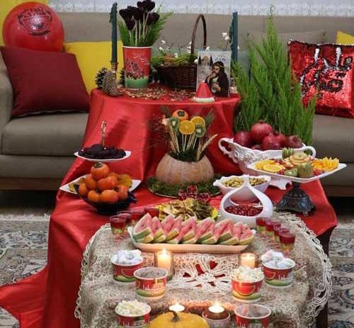 عکس سفره شب یلدا ساده و شیک