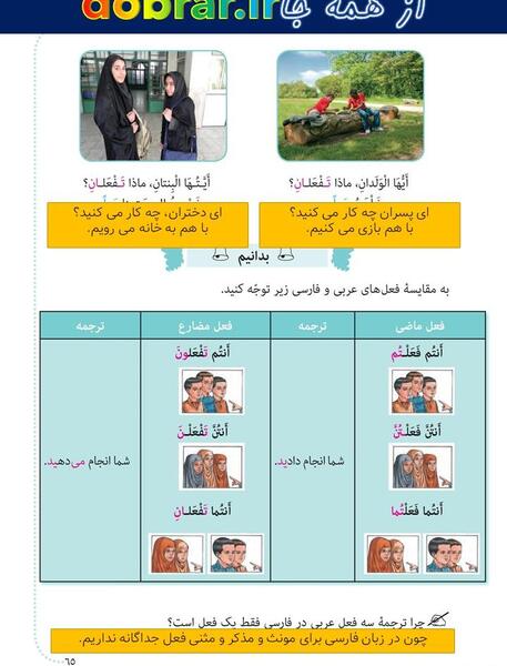 عکس صفحه عربی هشتم