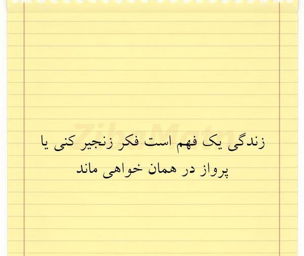 عکس نوشته زندگی یک فهم است