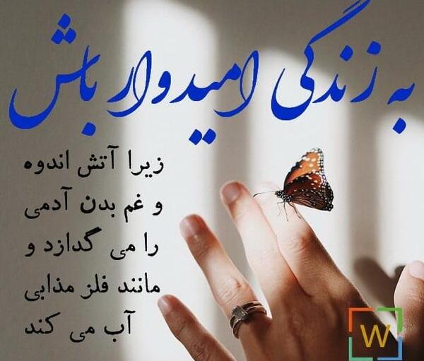 عکس نوشته زندگی آب روانیست روان میگذرد