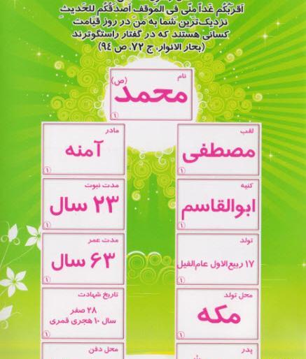 عکس نوشته زندگی نامه حضرت محمد