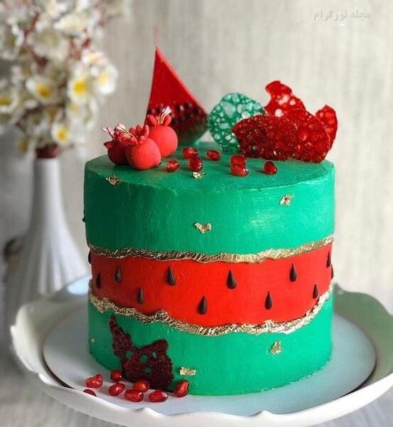 عکس ایده برای کیک یلدا