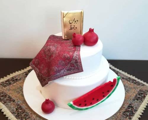 عکس ایده برای کیک یلدا
