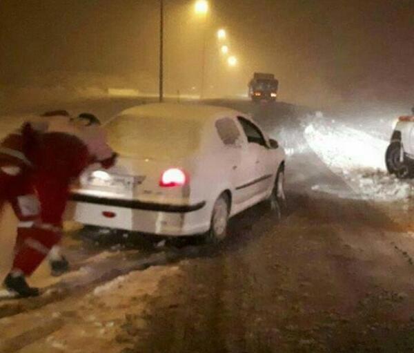 عکس برف گردنه زالیان