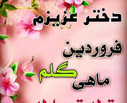 عکس تولدت مبارک دختر فروردینی